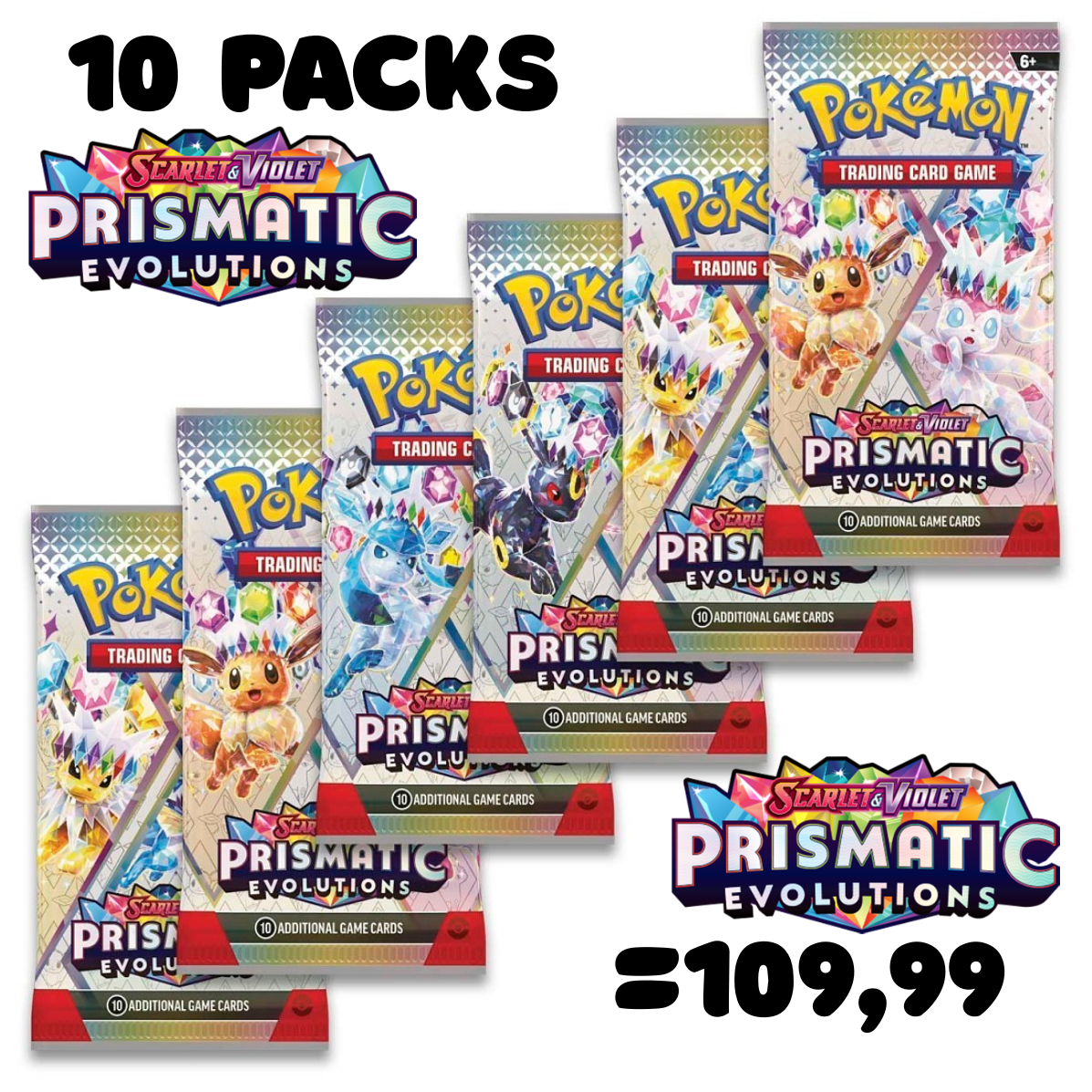 10 PACKS! PRISMATIC EVOLUTION
